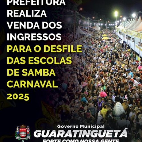Prefeitura realiza venda dos ingressos para o Desfile das Escolas de Samba 2025